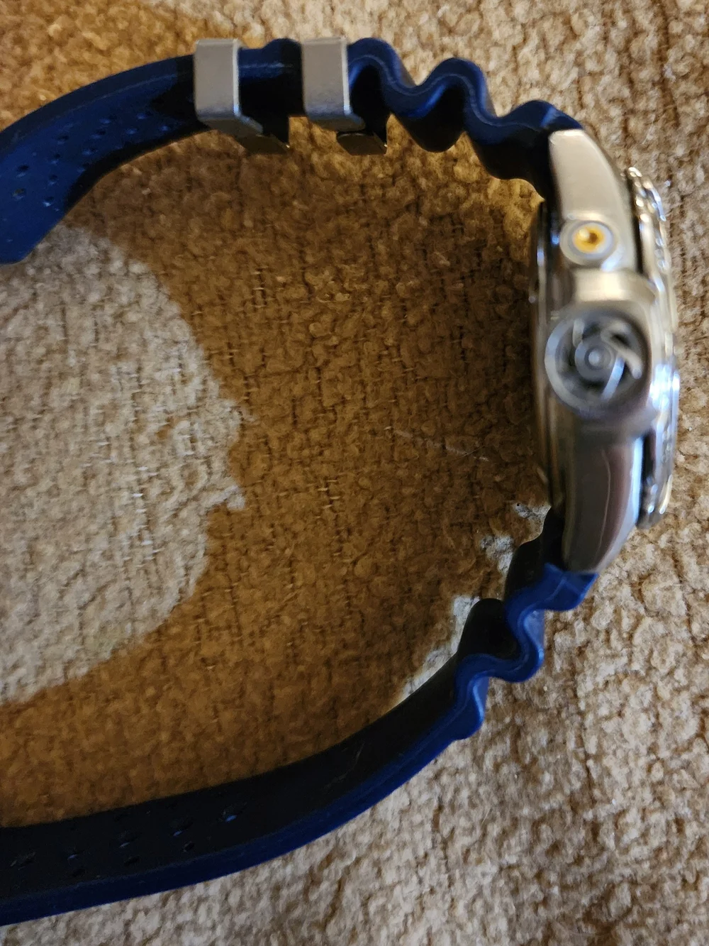 Citizen Diver's Chronograph Watch - Promaster Depth Blue Strap, W Tank Case RARE